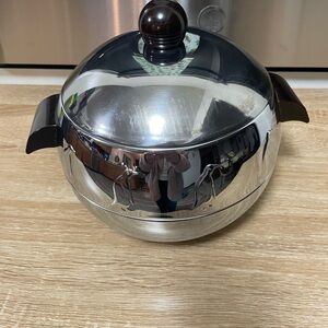 Stainless Steel West Bend Vintage Hot/Cold Server with Bakelite Handles